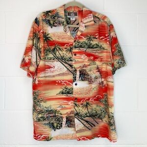 Kalaheo Men’s Hawaiian Short Sleeve Shirt Tropical Beach